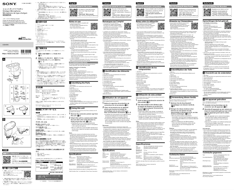 Image de la première page du manuel de l'appareil ECM-B10