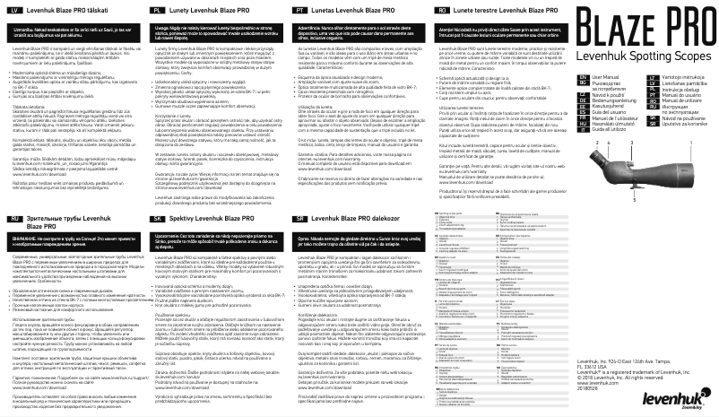 Image de la première page du manuel de l'appareil Blaze PRO 70