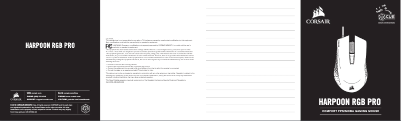 Page n°1 - Manuel utilisateur Corsair Harpoon RGB Pro