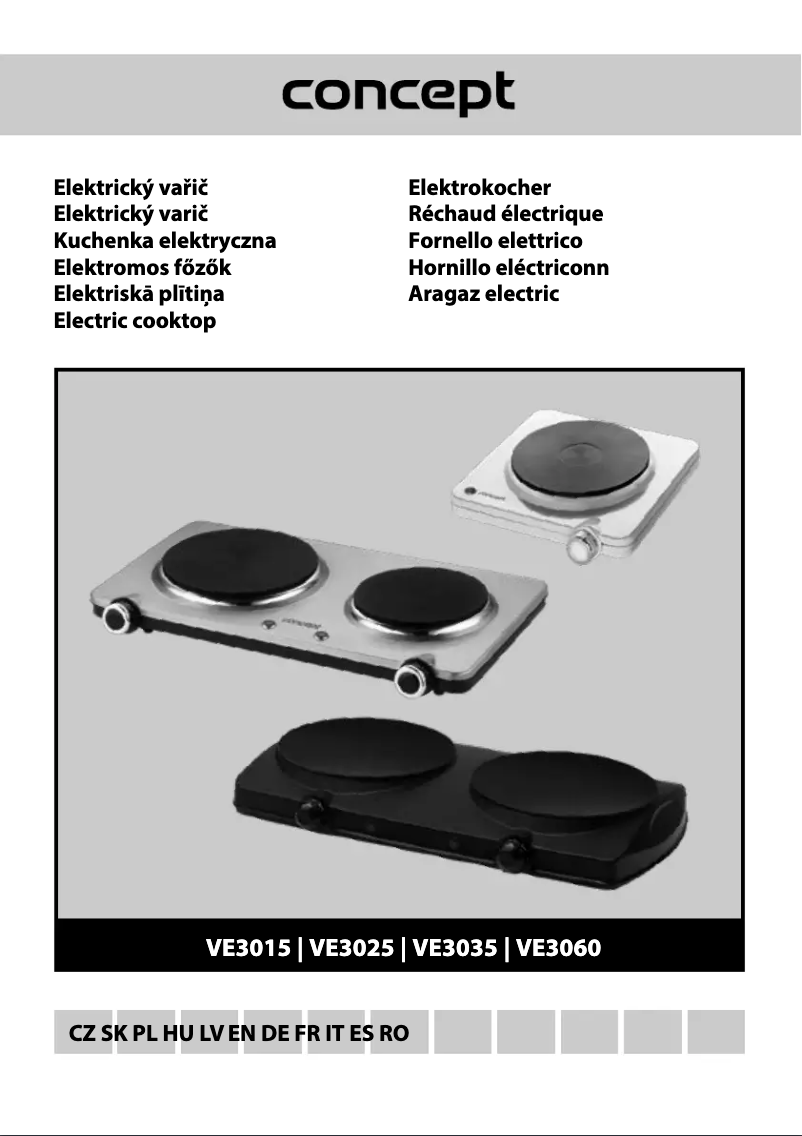 Page 1 de la notice Manuel utilisateur Concept VE3035