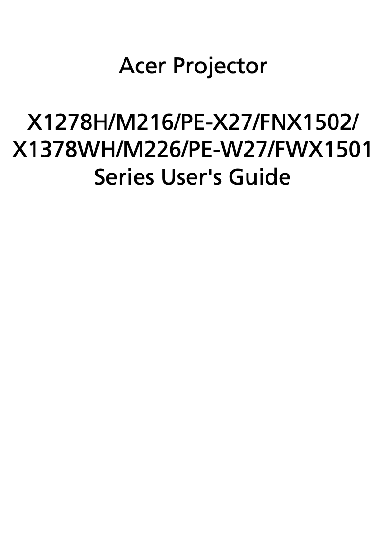 Página 1 del manual Manual de usuario Acer Essential X1278H