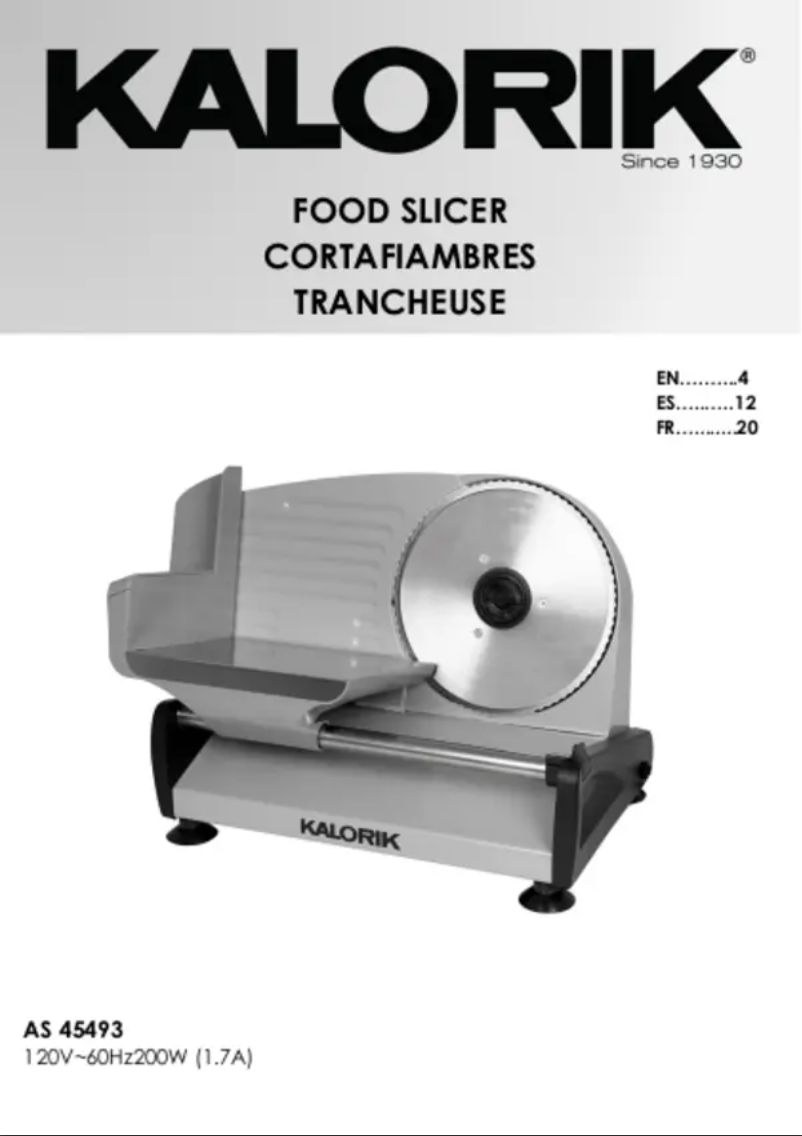 Page 1 de la notice Manuel utilisateur Kalorik AS 45493 BK