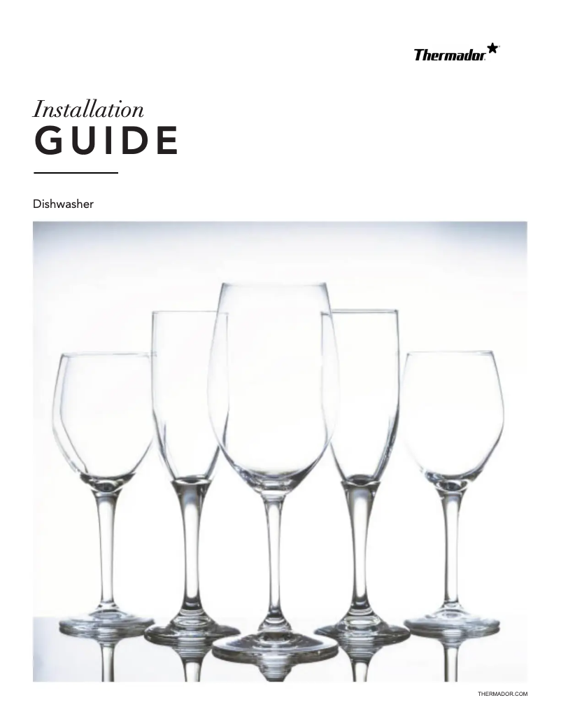 Page n°1 - Guide d'installation Thermador DWHD640EPR