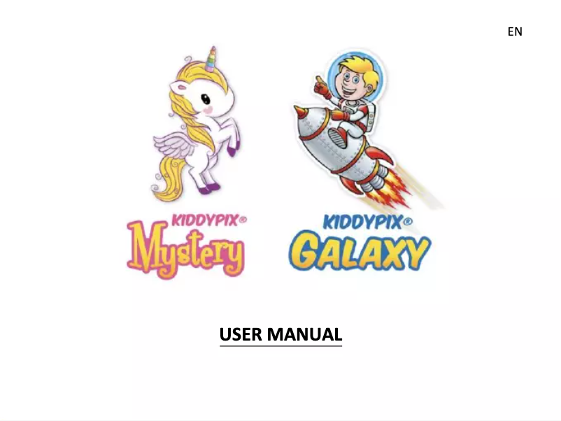 Imagen de la primera página del manual del dispositivo Kiddypix Galaxy