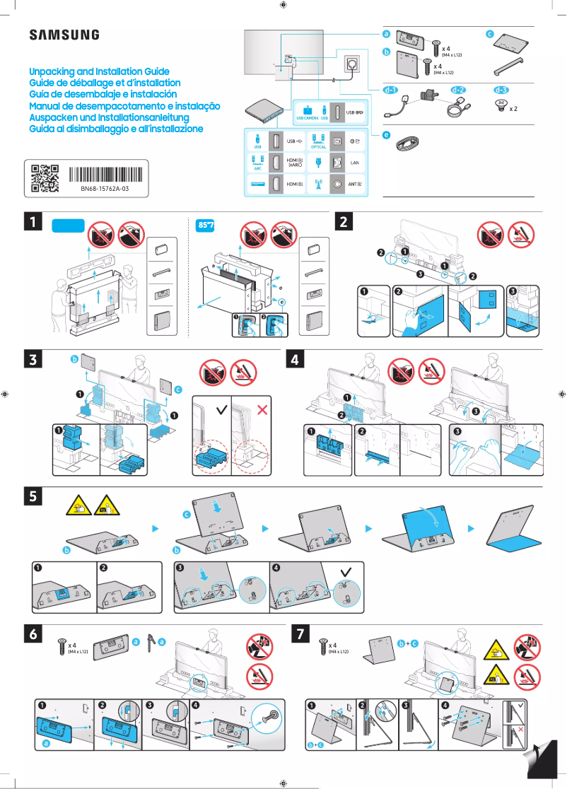Page 1 de la notice Manuel utilisateur Samsung QA85QN900CG