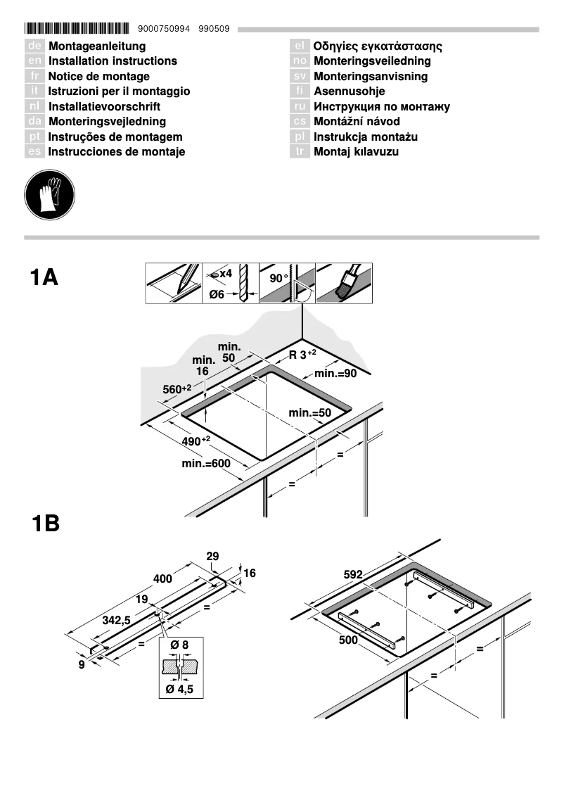 Page 1 de la notice Guide d'installation Siemens ET775MN21E