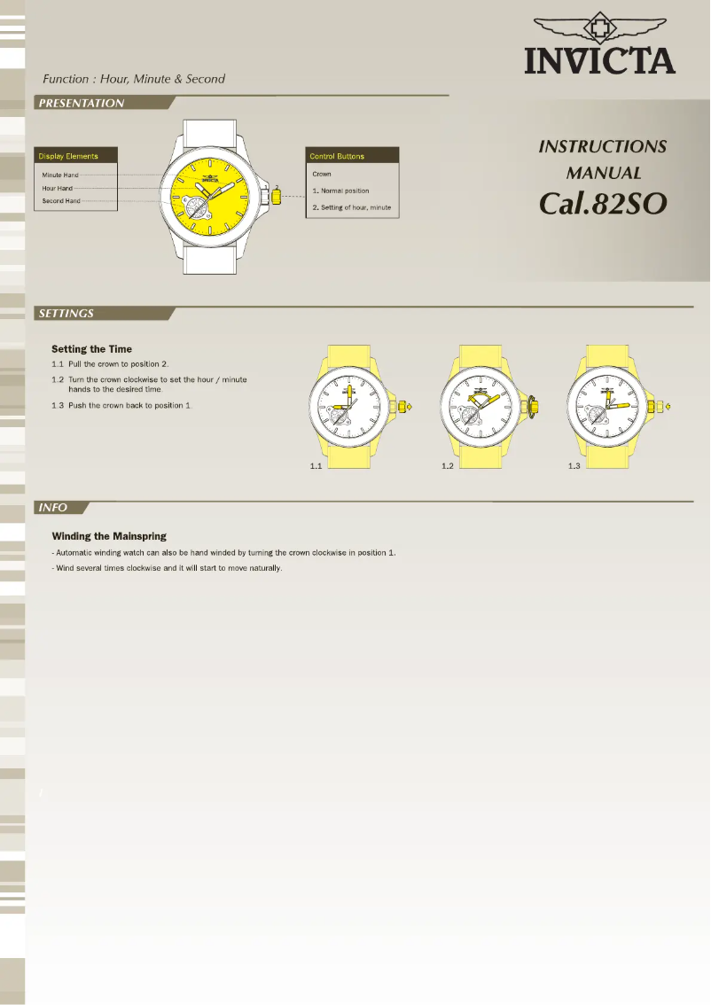 Page 1 de la notice Manuel utilisateur Invicta Bolt 32316