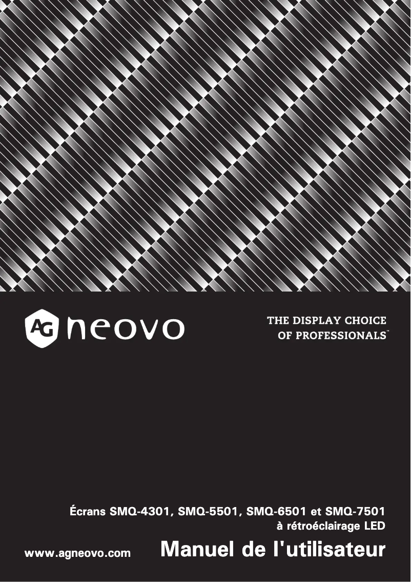 Page 1 de la notice Manuel utilisateur AG Neovo SMQ-7501