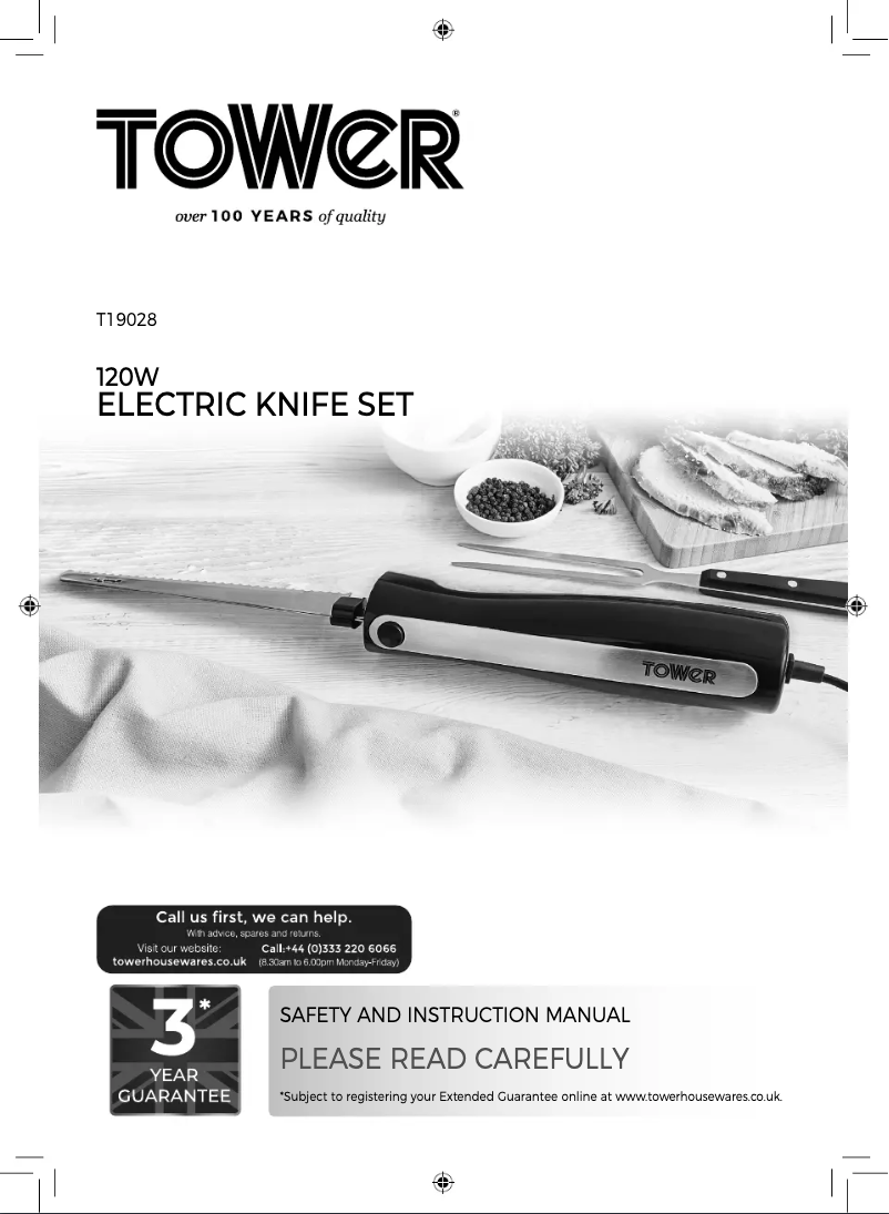 Page 1 de la notice Manuel utilisateur Tower T19028