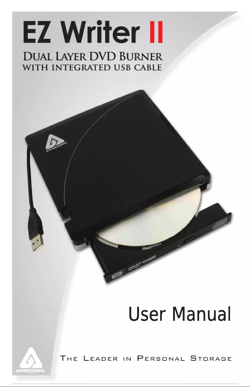 Page 1 de la notice Manuel utilisateur Apricorn EZ-WTR2-DVD