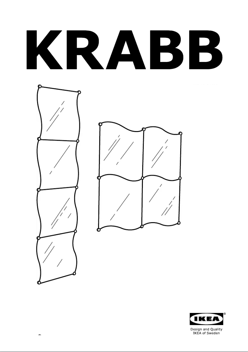 Page 1 de la notice Instructions / montage Ikea KRABB