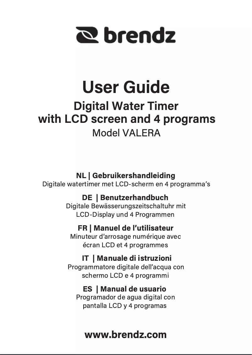 Page n°1 - Manuel utilisateur Brendz Valera