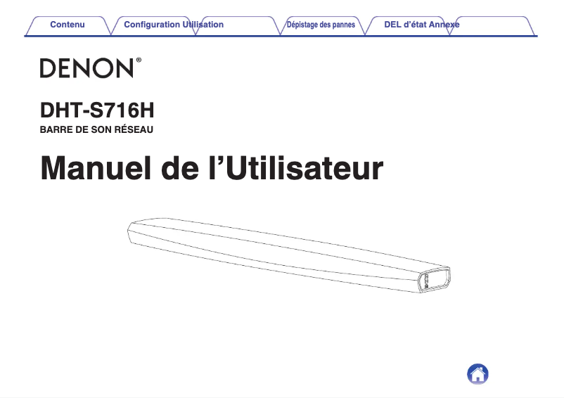Page n°1 - Manuel utilisateur Denon DHT-S716H