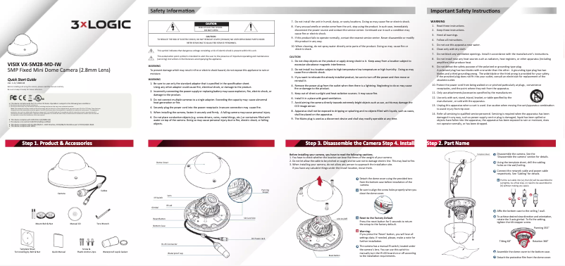 Image de la première page du manuel de l'appareil VX-5M28-MD-IW