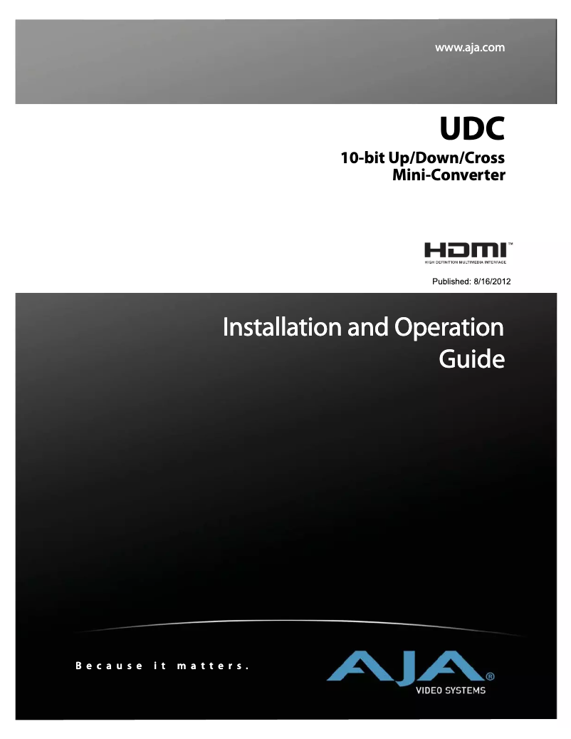 Image de la première page du manuel de l'appareil UDC