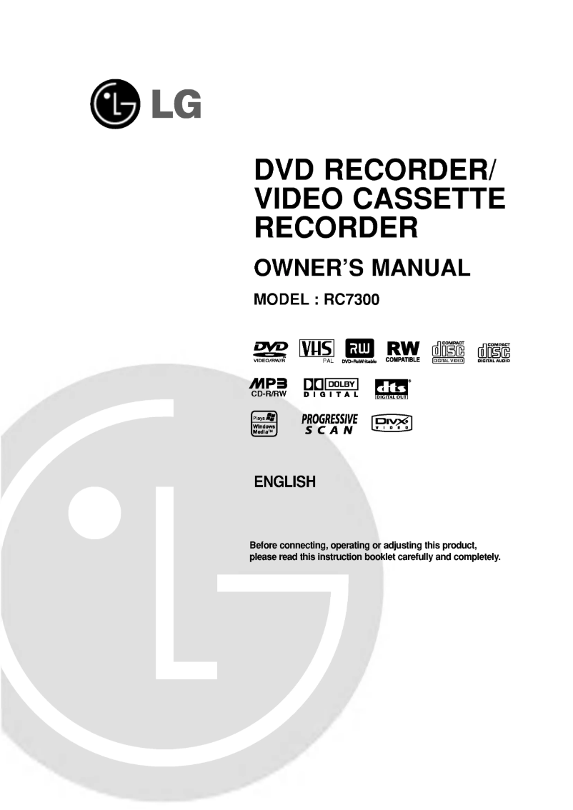 Page 1 de la notice Manuel utilisateur LG RC7323NP2L