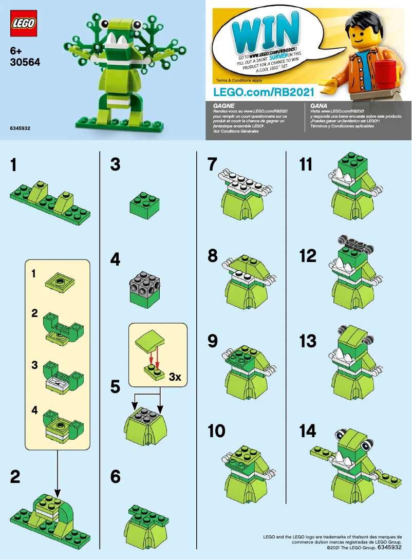 Page 1 de la notice Manuel utilisateur Lego 30564