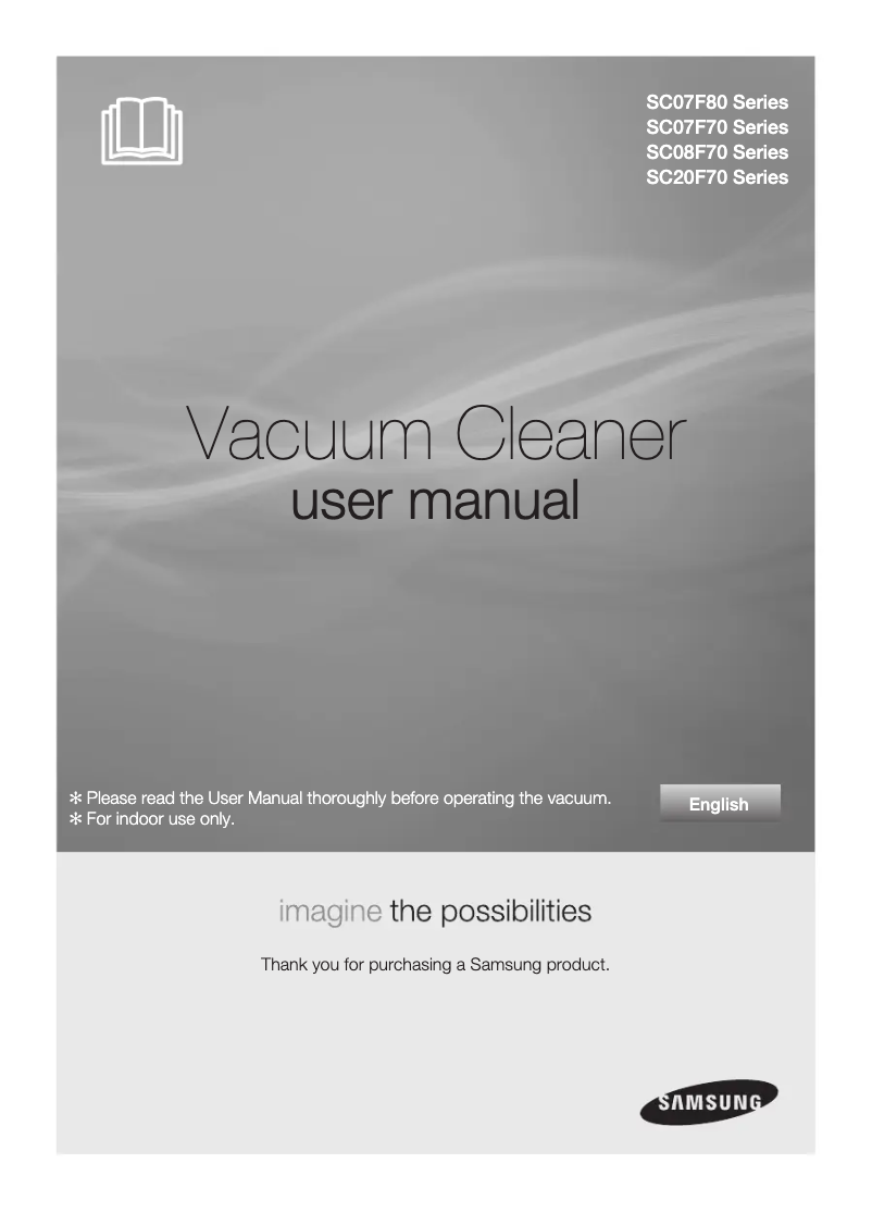 Page n°1 - Manuel utilisateur Samsung SC08F70HQ