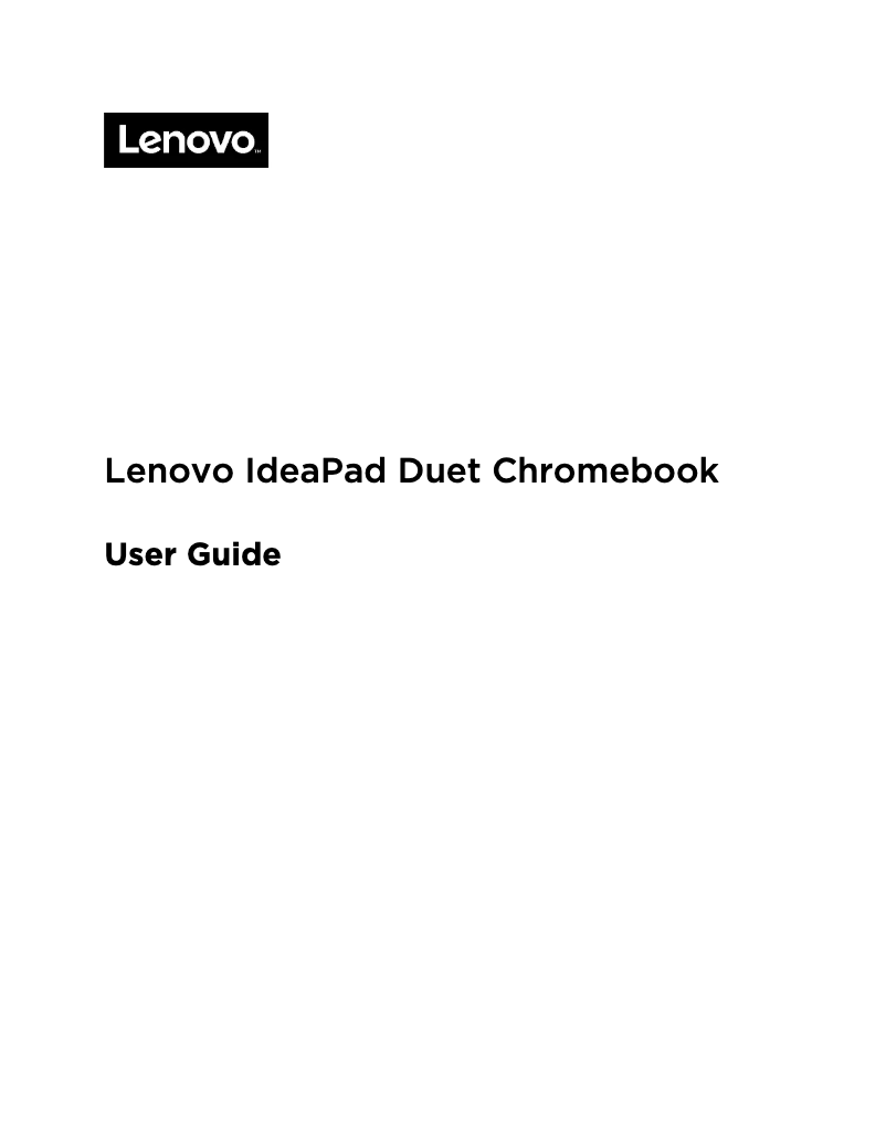 Page n°1 - Manuel utilisateur Lenovo IdeaPad Duet