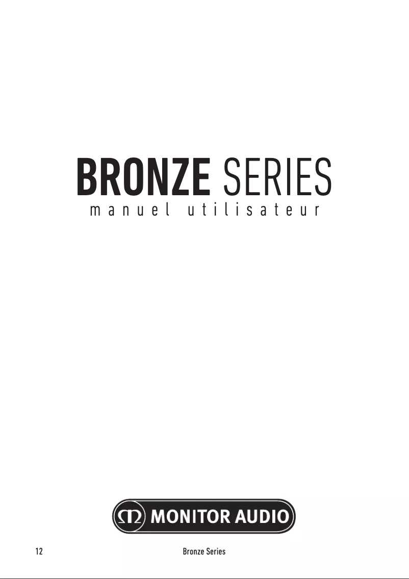 Page n°1 - Manuel utilisateur Monitor Audio Bronze FX