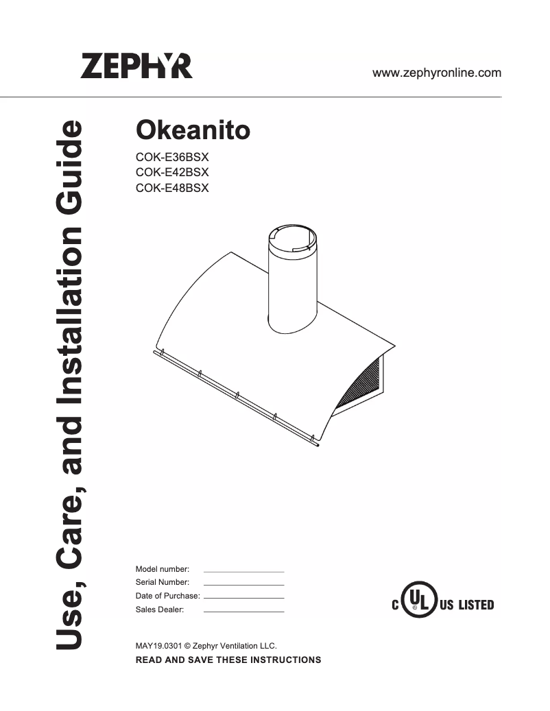 Image de la première page du manuel de l'appareil Okeanito COK-E36BRGX