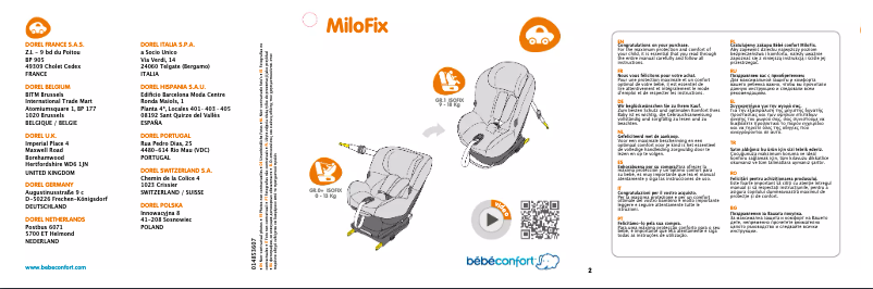 Page n°1 - Manuel utilisateur Bebe Confort MiloFix