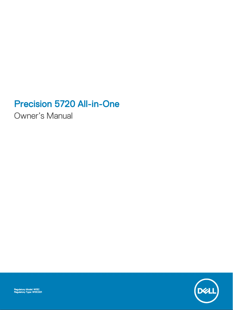 Image de la première page du manuel de l'appareil Precision 5720