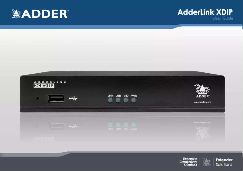 Página 1 del manual Manual de usuario Adder AdderLink XDIP