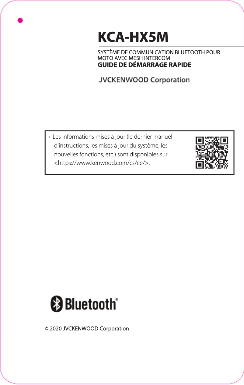 Page 1 de la notice Guide de démarrage rapide Kenwood KCA-HX5M
