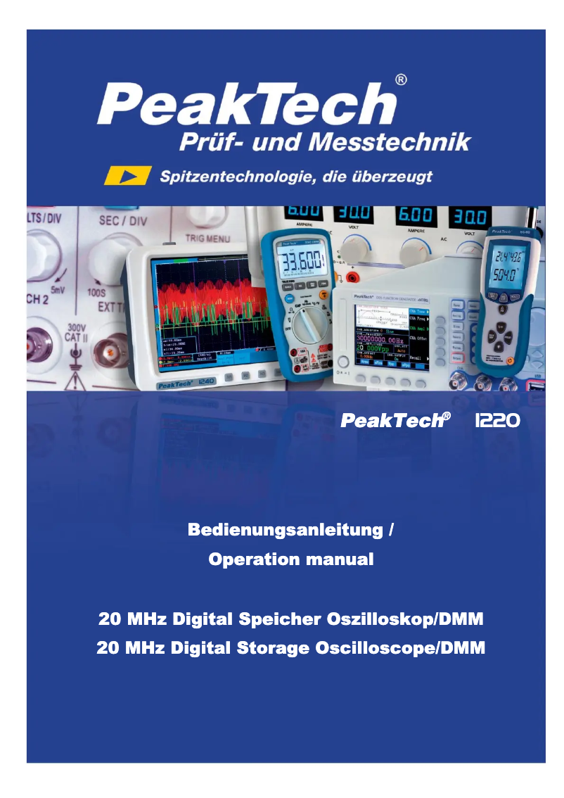 Image de la première page du manuel de l'appareil 1220