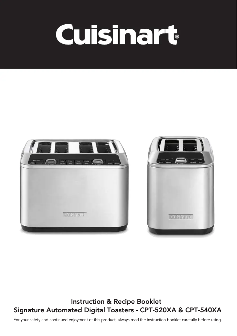 Page 1 de la notice Manuel utilisateur Cuisinart CPT-520XA