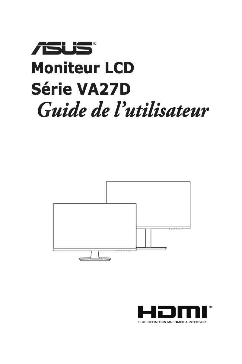 Page n°1 - Manuel utilisateur Asus VA27DQ