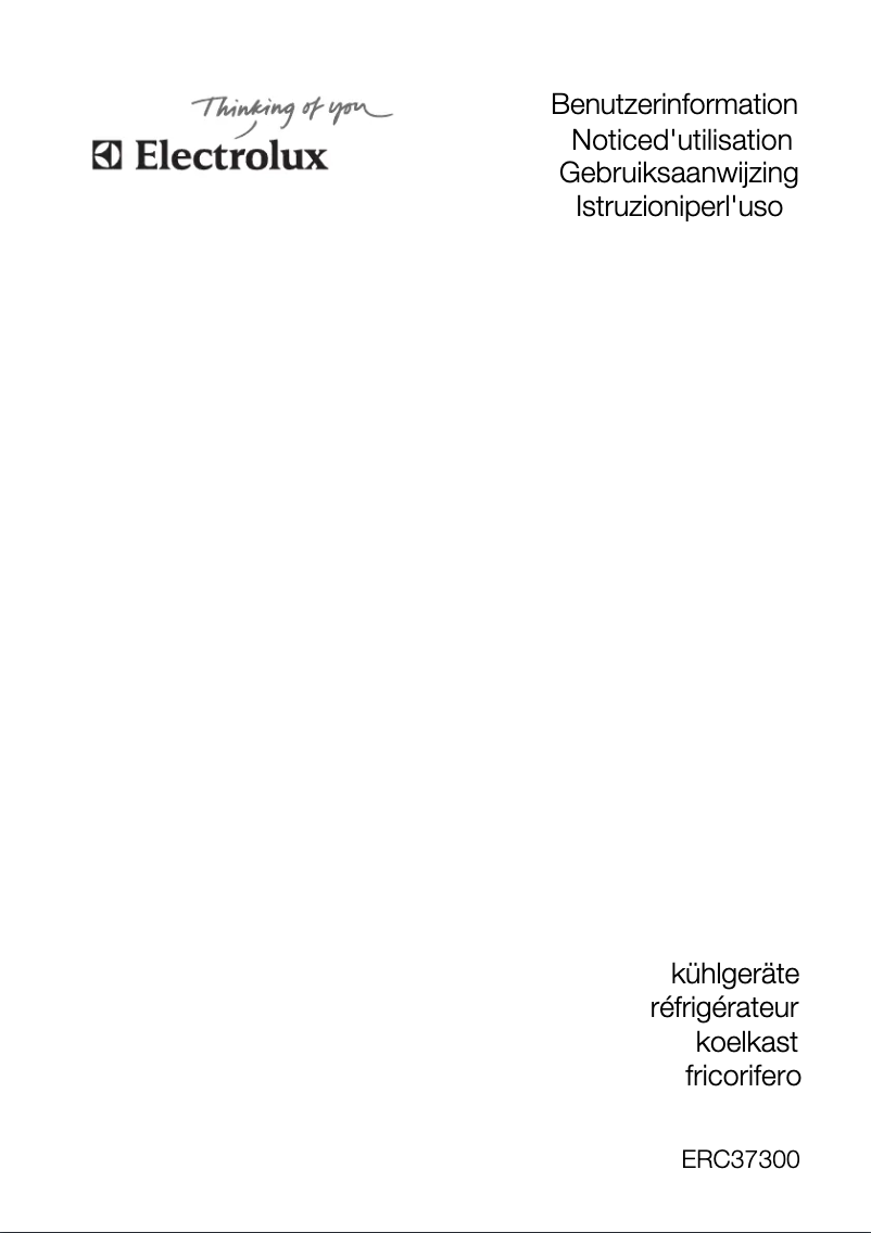 Page 1 de la notice Manuel utilisateur Electrolux ERC37300X8