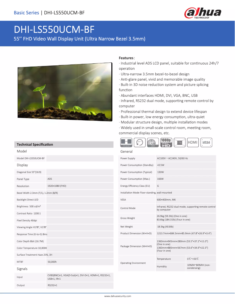 Image de la première page du manuel de l'appareil LS550UCM-BF