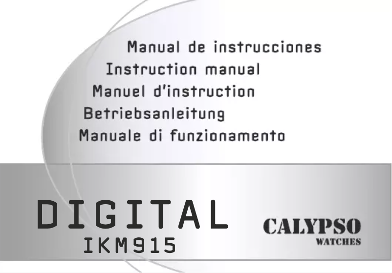 Page n°1 - Manuel utilisateur Calypso K5578