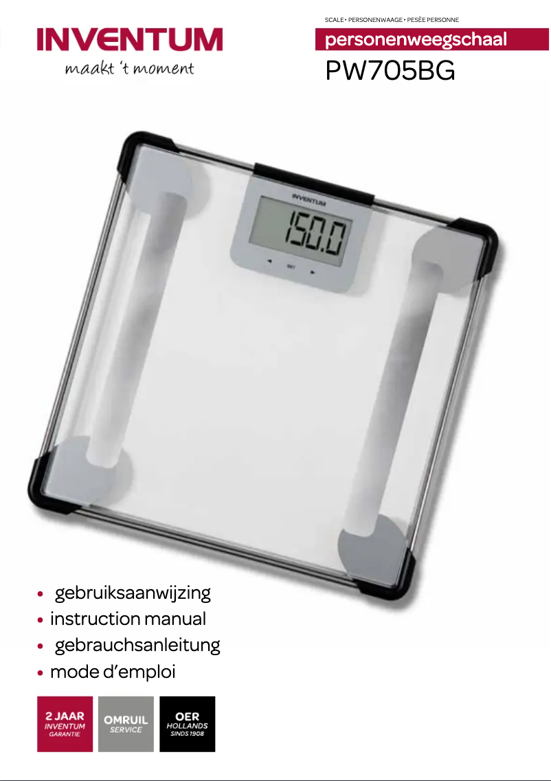 Page n°1 - Manuel utilisateur Inventum PW705GB