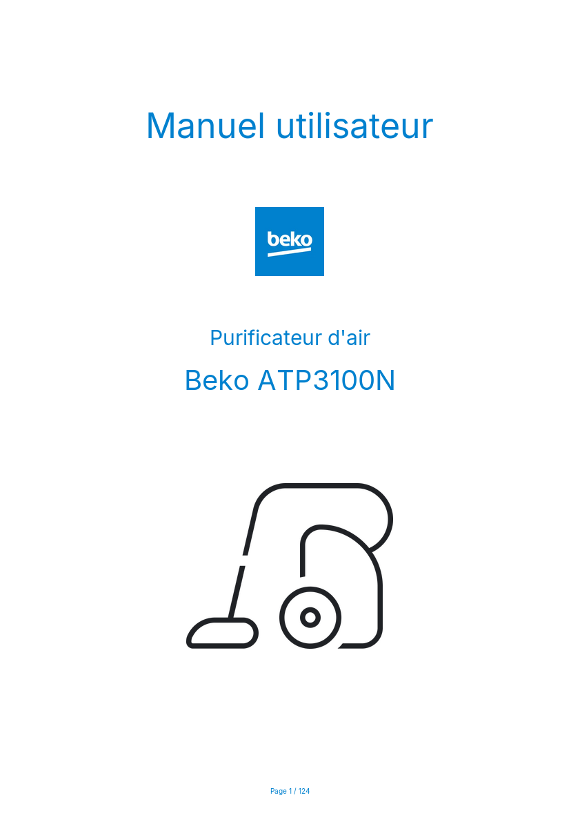 Page n°1 - Manuel utilisateur Beko ATP3100N