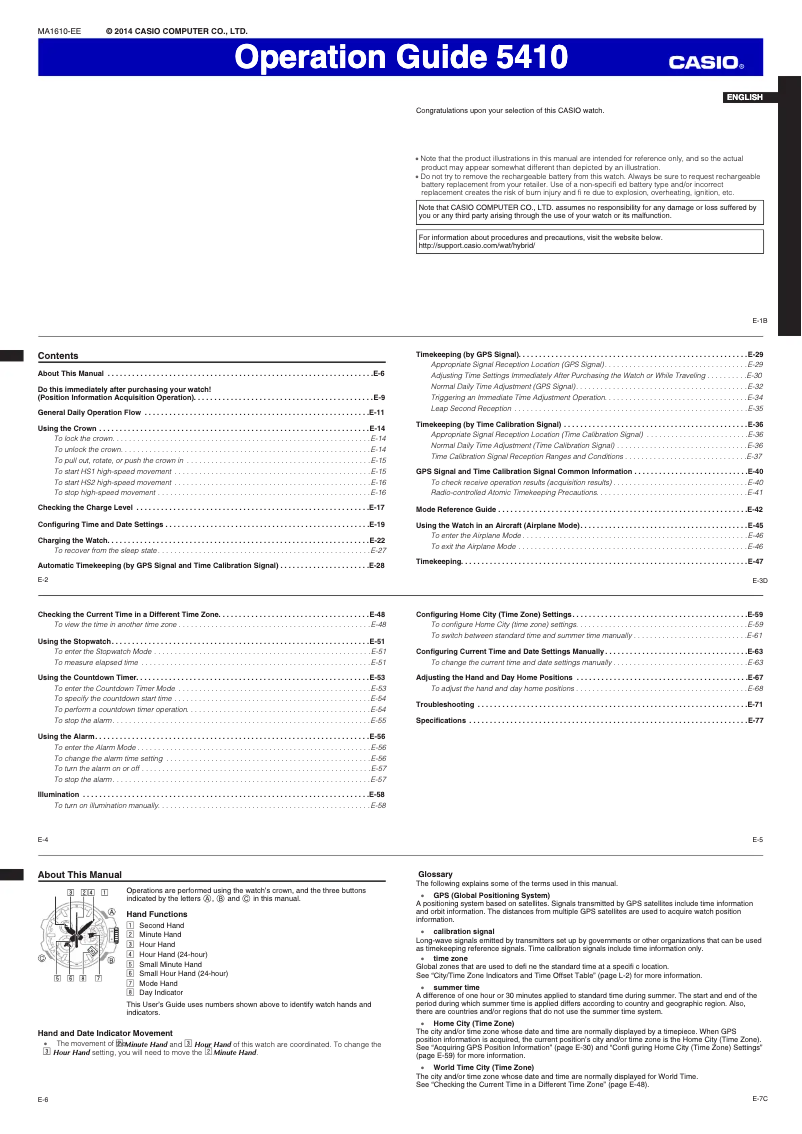 Image de la première page du manuel de l'appareil GPW-1000-1B