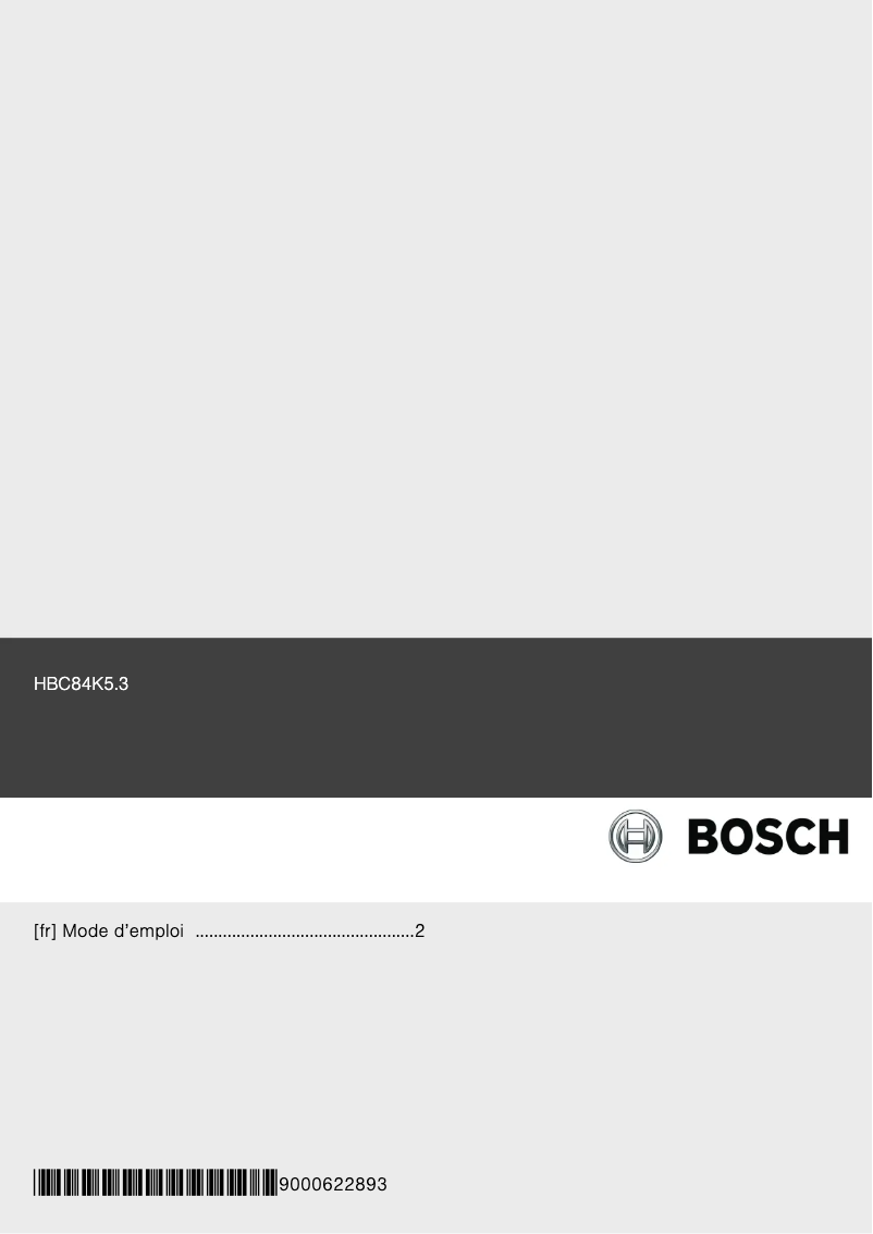 Page 1 de la notice Manuel utilisateur Bosch HBC84k553