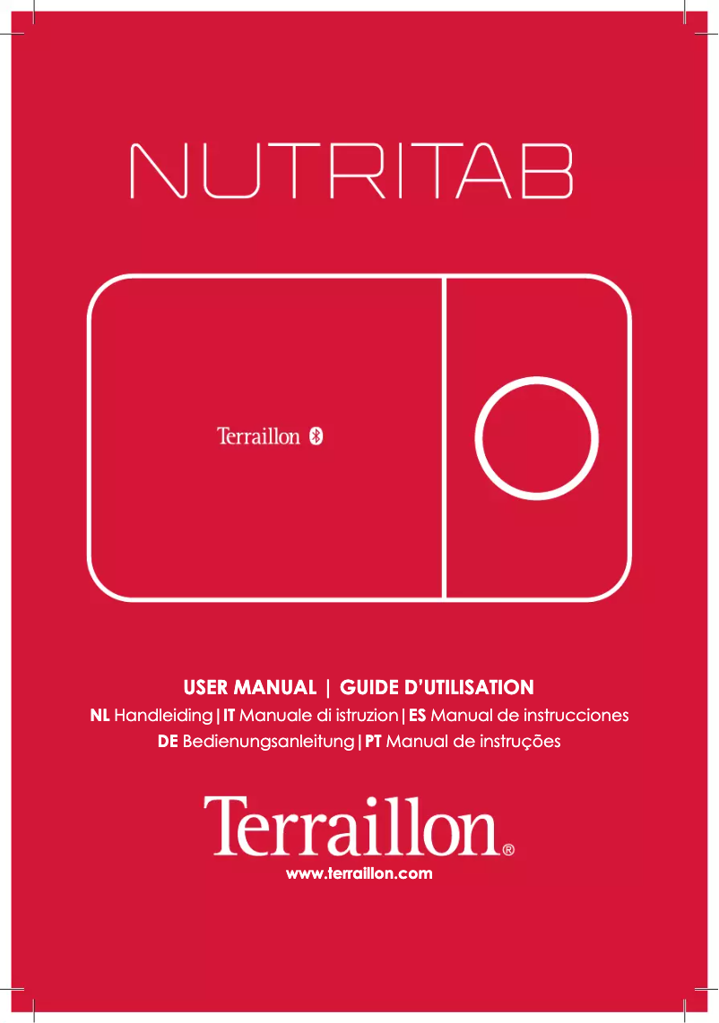Page n°1 - Manuel utilisateur Terraillon Nutritab