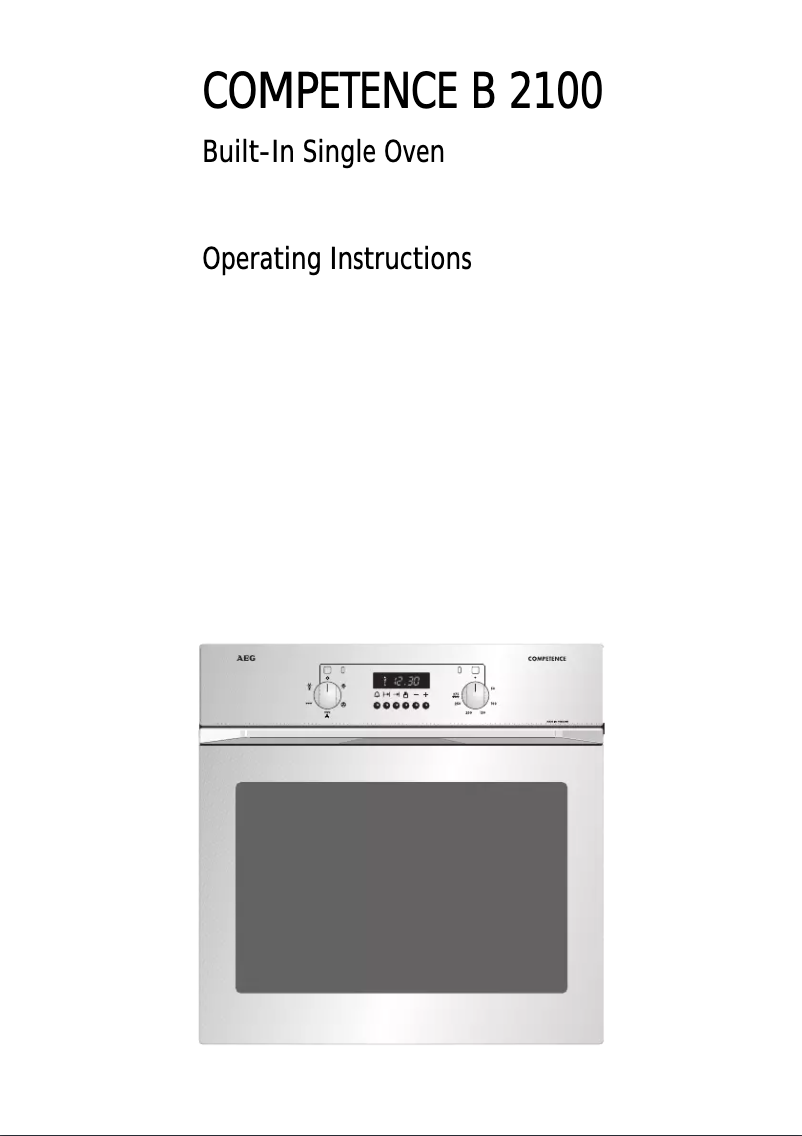 Page 1 de la notice Manuel utilisateur AEG Competence B2100B
