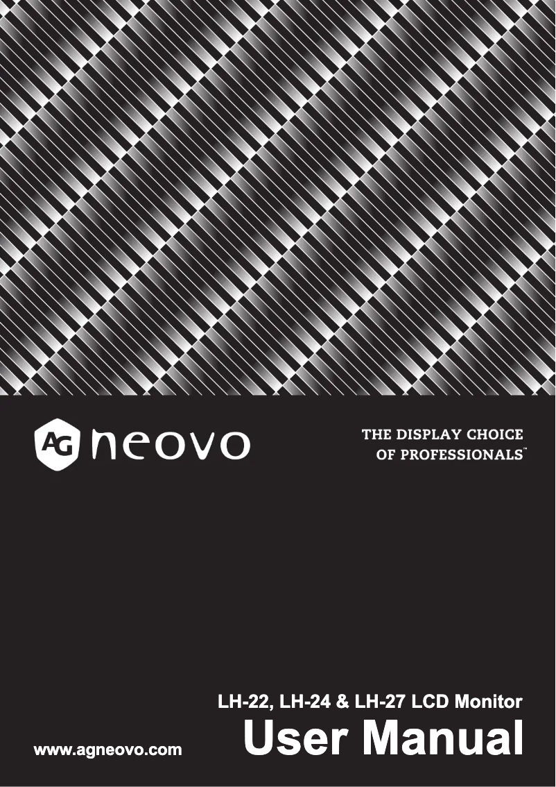 Page 1 de la notice Manuel utilisateur AG Neovo LH-22