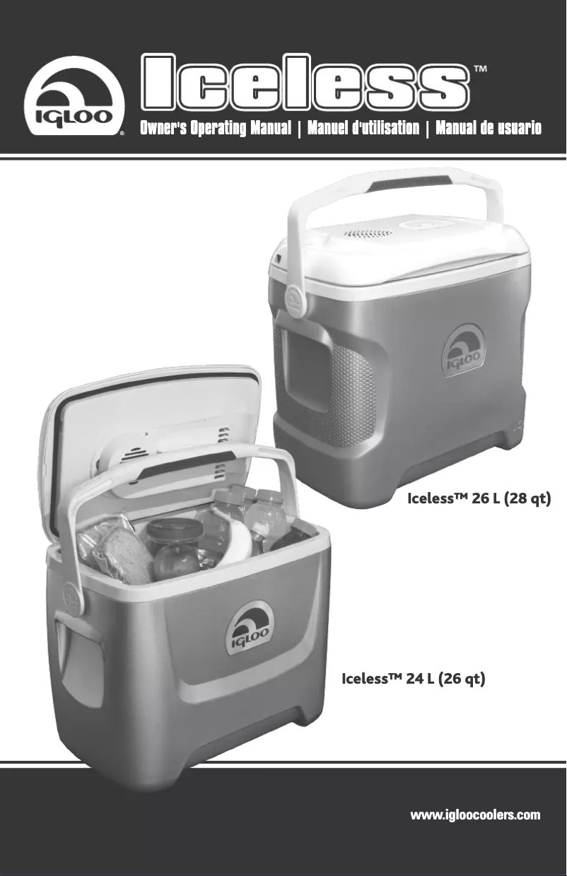 Page n°1 - Manuel utilisateur Igloo Iceless 26