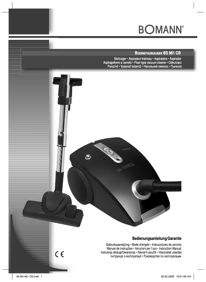 Page 1 de la notice Manuel utilisateur Bomann BS 961 CB