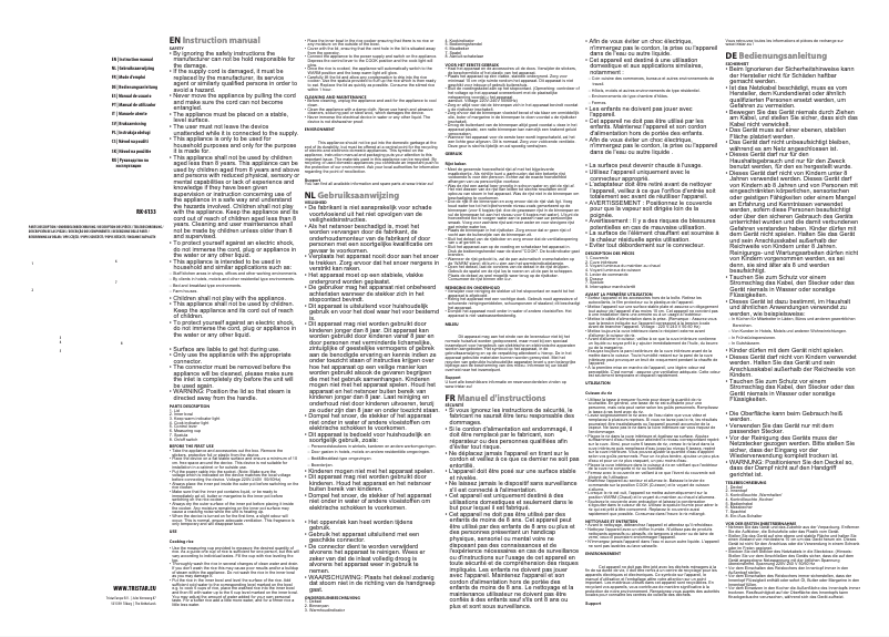 Page 1 de la notice Manuel utilisateur TriStar RK-6133