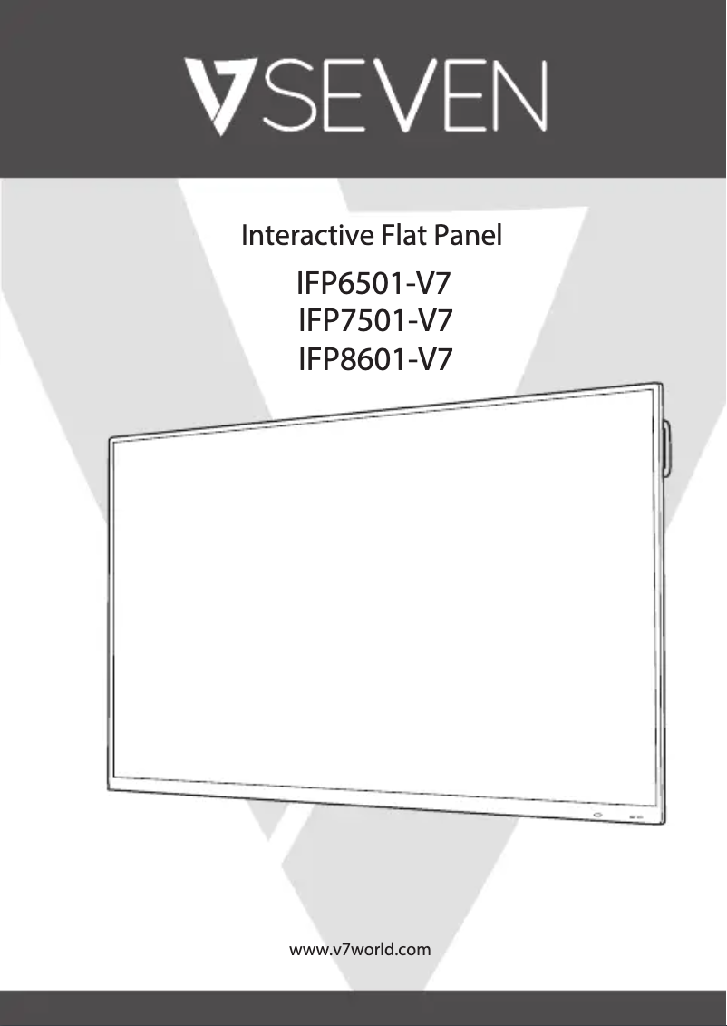 Página 1 del manual Guía de inicio rápido V7 IFP6501-V7