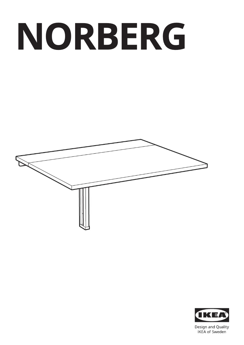 Image de la première page du manuel de l'appareil NORBERG 301.805.04