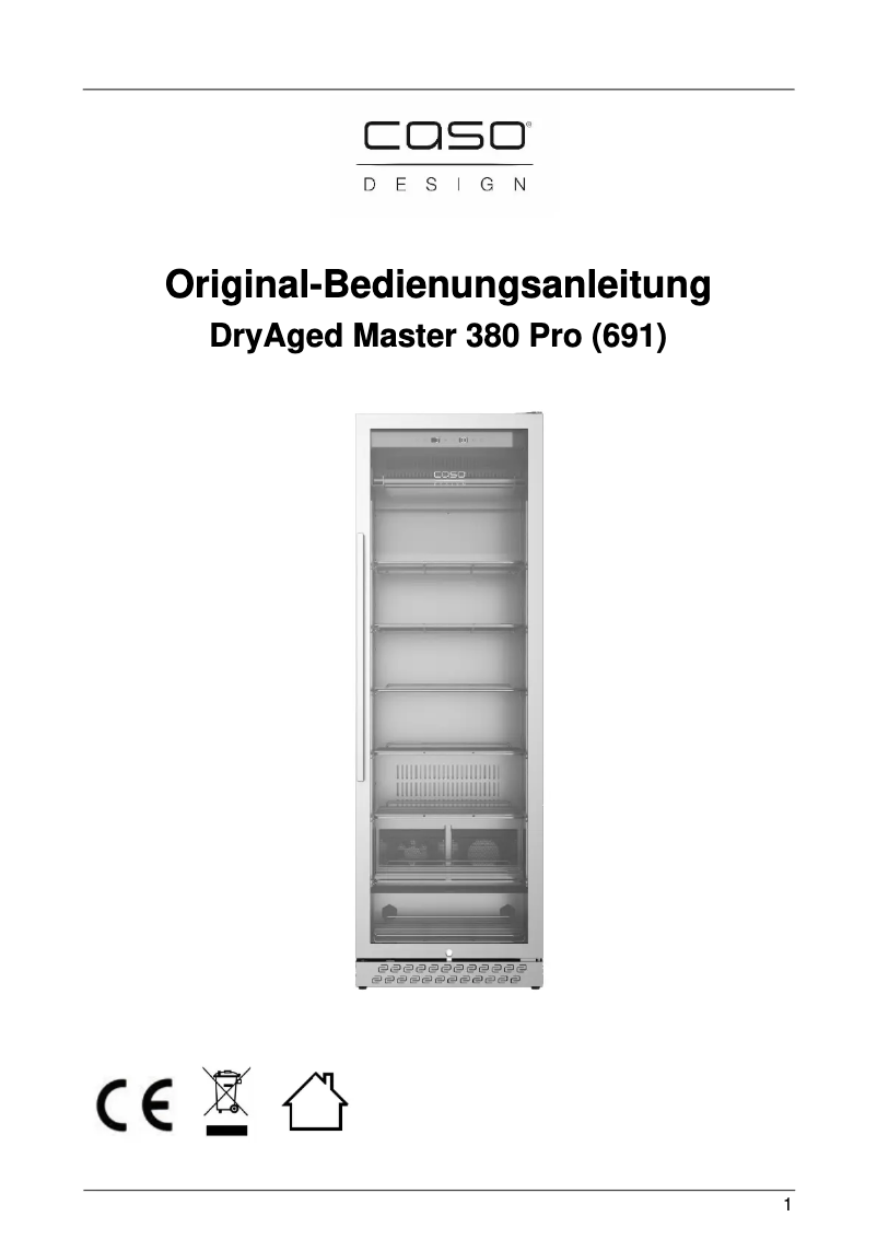Image de la première page du manuel de l'appareil DryAged Master 380 ro