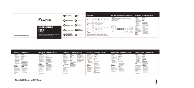 Page 1 de la notice Manuel utilisateur Favour Foco T1921