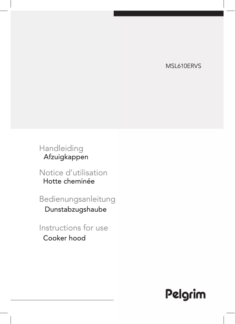 Image de la première page du manuel de l'appareil MSL610ERVS